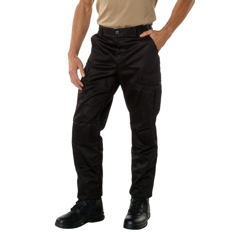 Rothco Relaxed Fit Zipper Fly BDU Pants Black US Alpha XLarge Regular Regular Black