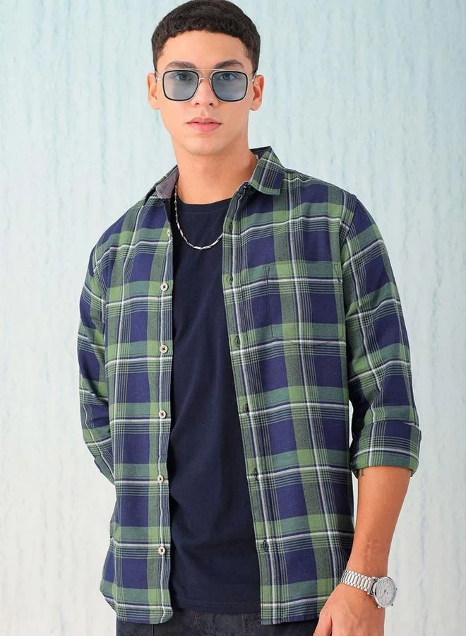 Take Two Men Regular Fit Checkered Casual Shirt By HardSoda