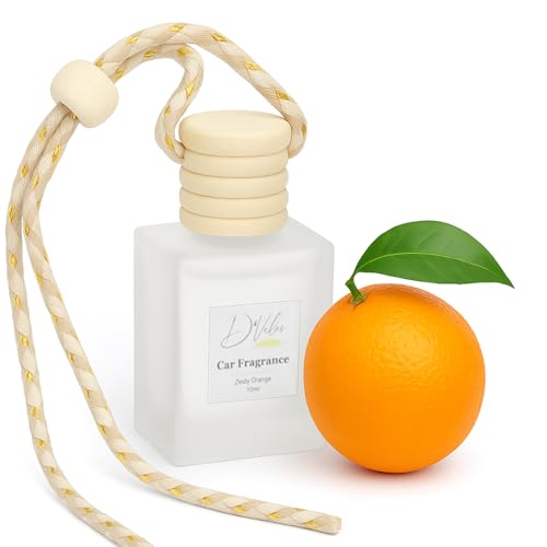 D'Velas 40 Ml Car Fragrance Diffuser Set Long-Lasting Upto 120 Days | Zesty Orange | No Paraben | 10 Ml Wooden Lid Bottle with 30 Ml Refill | Perfume Diffuser | Odor Eliminator for Car Interior - Image 1
