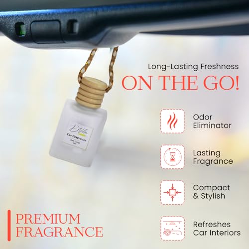 D'Velas 40 Ml Car Fragrance Diffuser Set Long-Lasting Upto 120 Days | Zesty Orange | No Paraben | 10 Ml Wooden Lid Bottle with 30 Ml Refill | Perfume Diffuser | Odor Eliminator for Car Interior - Image 2