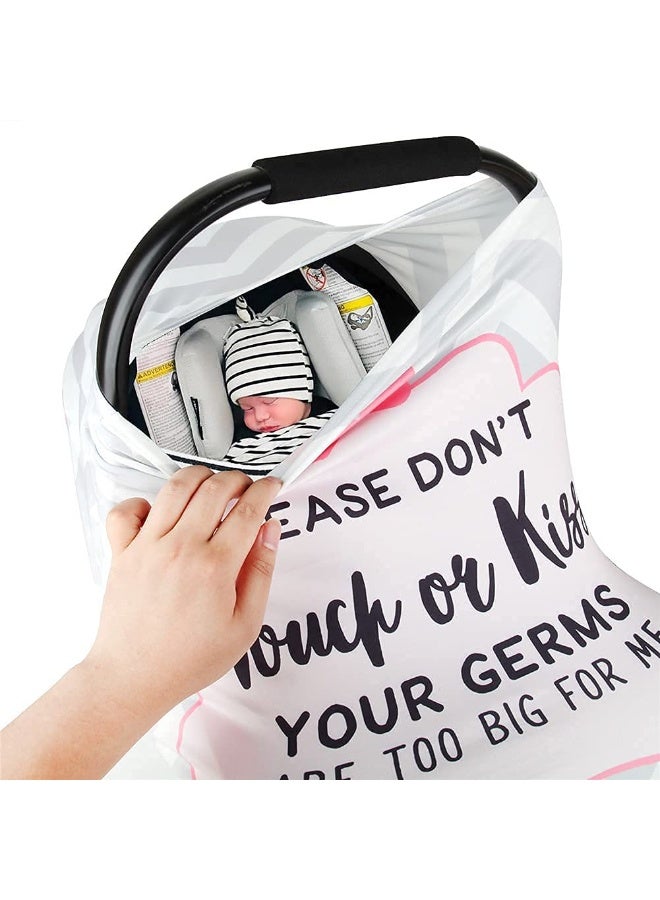 Metplus غطاء مقعد السيارة للأطفال من ميتبلس بدون لمس، أغطية رضاعة للأمهات، وشاح للرضاعة، غطاء متعدد الاستخدامات لمقعد السيارة للأطفال الرضع لحامل الأطفال/عربة الأطفال/عربة التسوق، هدايا لمناسبة استقبال المولود للذكور والإناث - Image 4