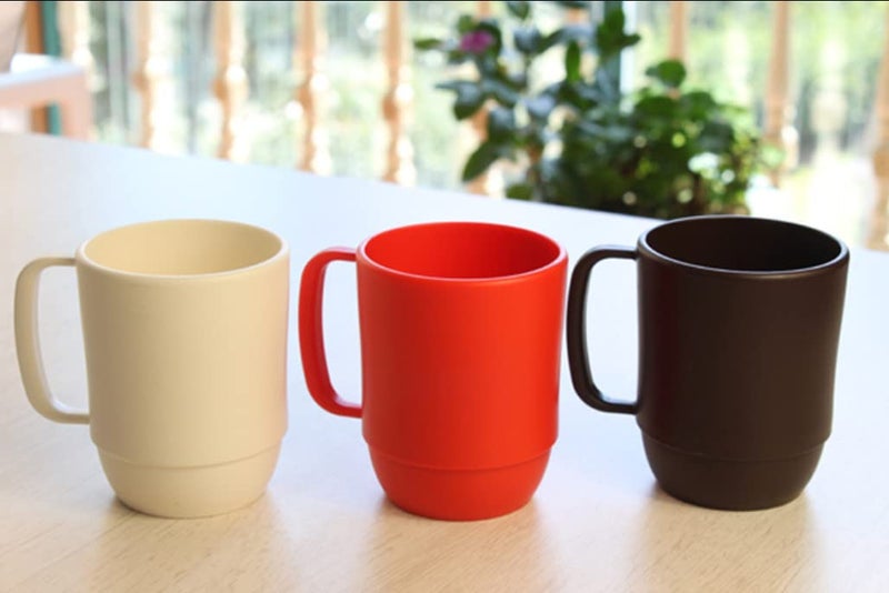 Inomata JapanBargain , Japanese Microwavable Water Mug Unbreakable Milk Juice Mug for Kids Camping Travel Water Tea Mug 12 ounce BPA Free Non Toxic Dishwasher Safe Made in Japan, Chocolate - Image 5