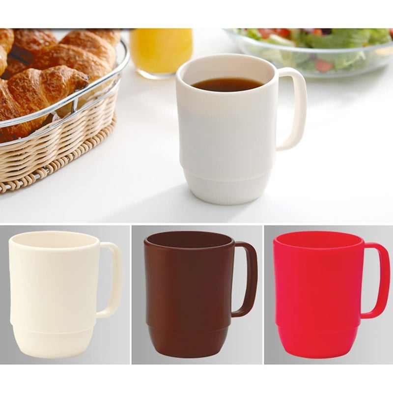 Inomata JapanBargain , Japanese Microwavable Water Mug Unbreakable Milk Juice Mug for Kids Camping Travel Water Tea Mug 12 ounce BPA Free Non Toxic Dishwasher Safe Made in Japan, Chocolate - Image 4