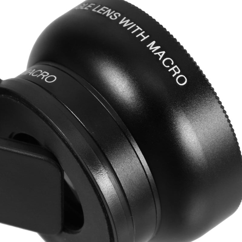 Universal 2 In 1 Phone Camera Lens Kit With Clip Wide Angle And Macro Lens For Smartphones Black - Image 4