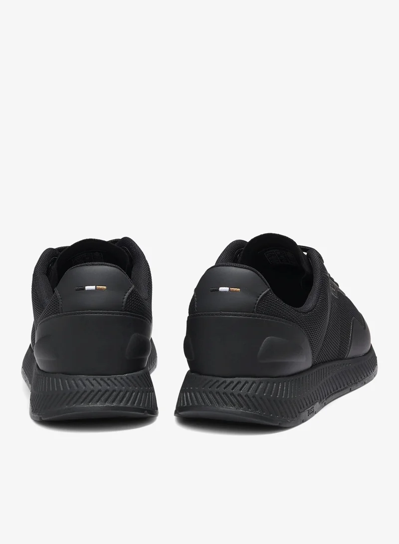 بوس TTNM mesh trainers with smooth trims