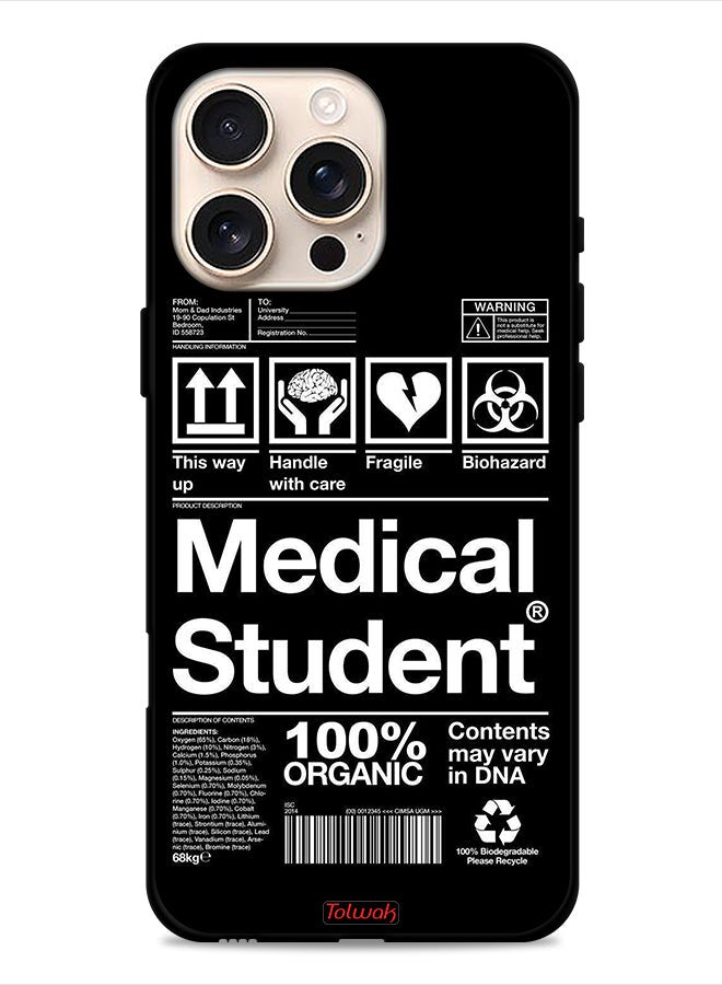 Tolwak Apple iPhone 16 Pro Protective Case Cover Medical Student Sticker - Image 1