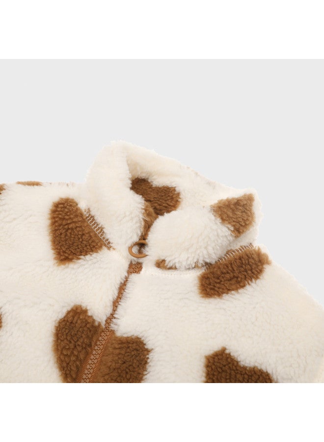 Zara Playful Sweet Lovely Kids' Fleece-lined Windproof Warm Long-sleeve Jacket - Image 4