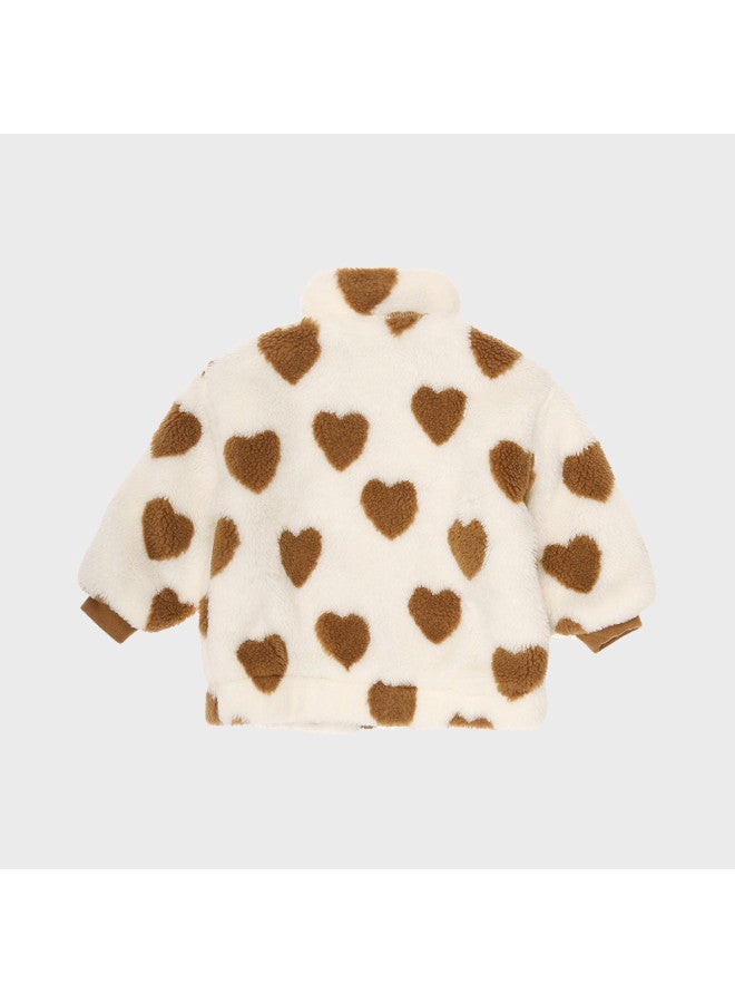 Zara Playful Sweet Lovely Kids' Fleece-lined Windproof Warm Long-sleeve Jacket - Image 3