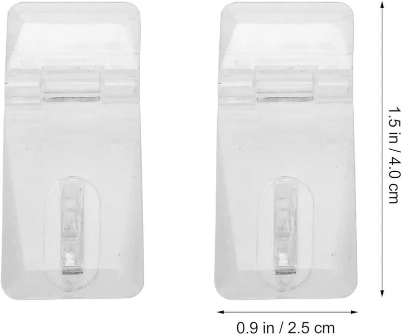 Clear Acrylic Hinge Hasp 40 Sets Mini Cabinet Hardware Plastic Bag Buckle Lock Latch - Image 3