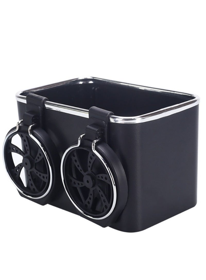 Generic Car Console Organizer Multi-functional Armrest Storage Box Water Cup Holder Cartoon Hanging Handrail Box Cover  - Image 1