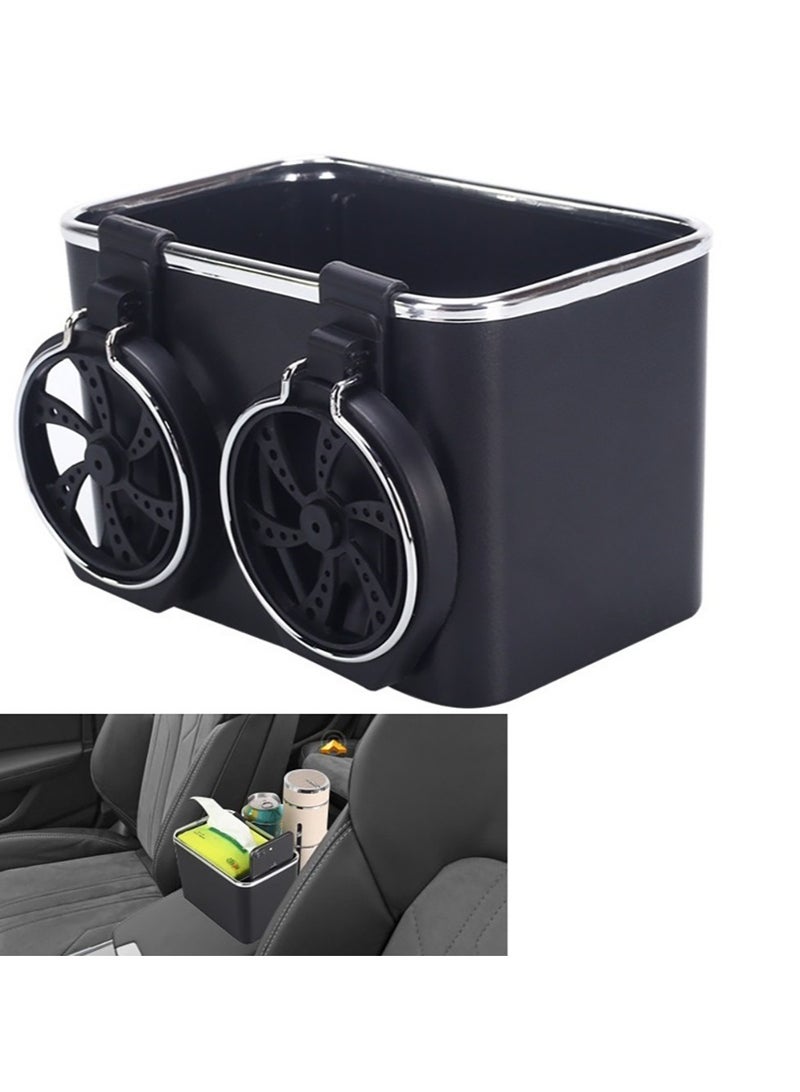 Generic Car Console Organizer Multi-functional Armrest Storage Box Water Cup Holder Cartoon Hanging Handrail Box Cover  - Image 2