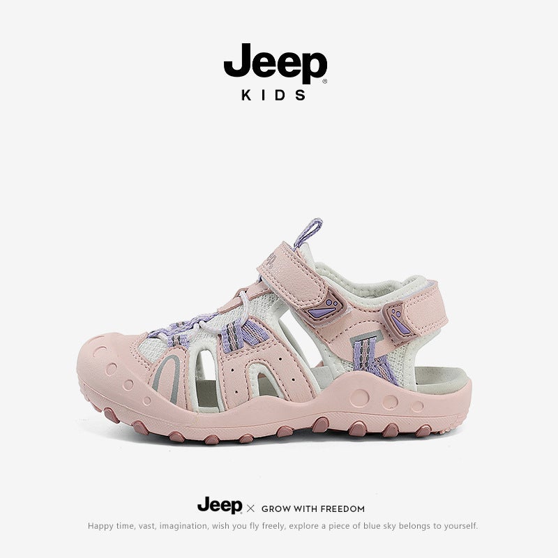 Jeep Boys' Sandals Summer Lightweight Breathable Hollow Children'S Shoes Girls' Beach Shoes Children'S Water Shoes - Image 1