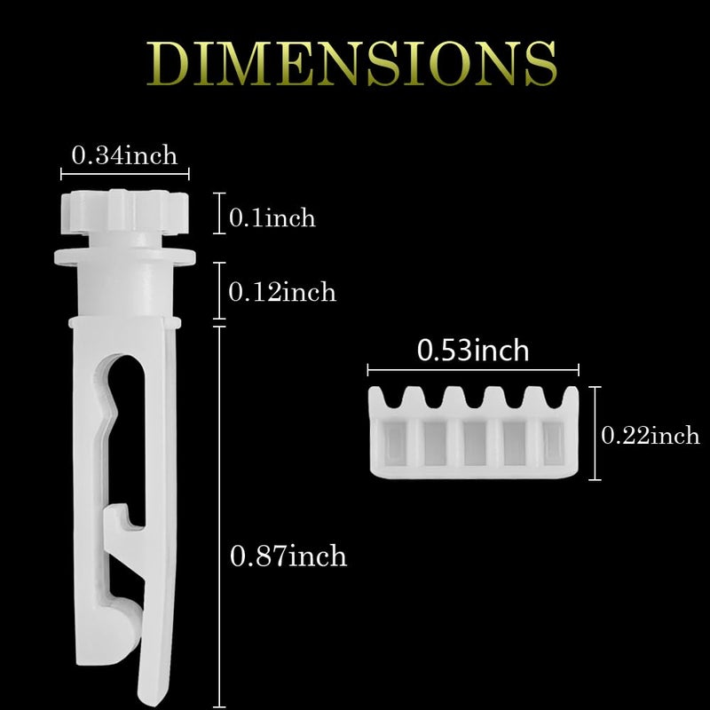 lofrcin Vertical Blinds Replacement Stem and Gear Used for Headrail, Carrier Stem Vertical Blinds Curtain Accessoriesï¼ˆ12 Setsï¼‰ - Image 5