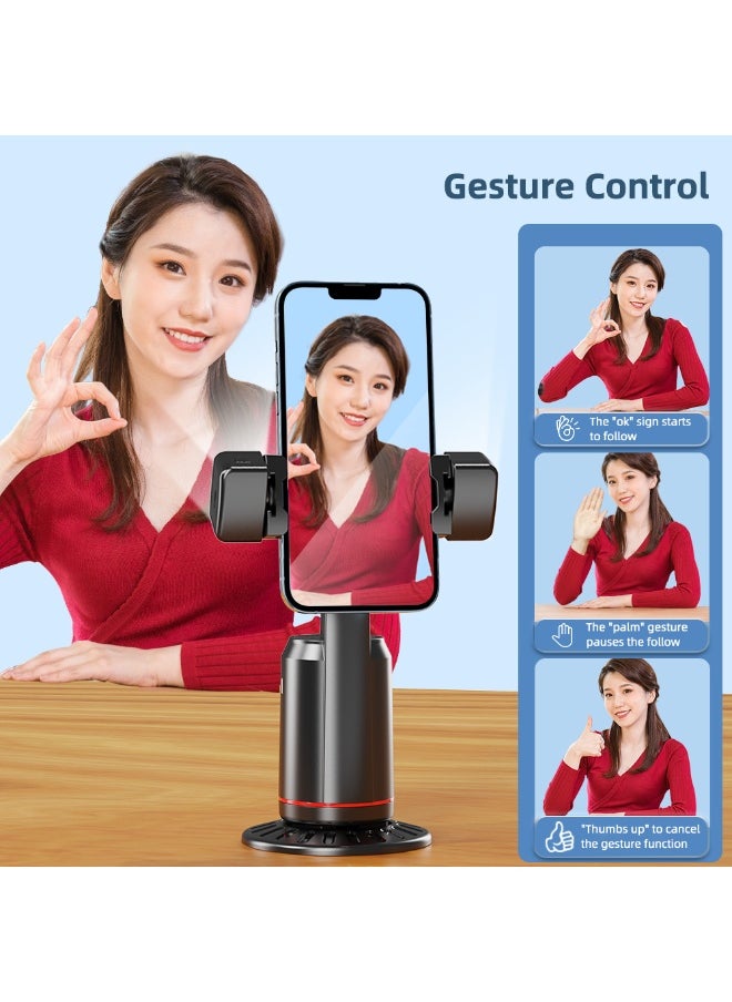 Kiboule Auto Face Tracking Tripod,No App, 360° Rotation Face Body Phone Camera Mount with Rechargeable Fill Light and Remote,Smart Shooting Holder for Vlog, Streaming, Video, Tiktok  - Image 5
