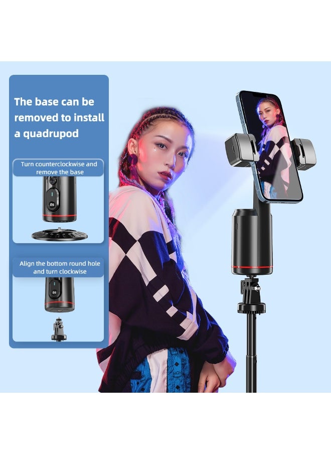 Kiboule Auto Face Tracking Tripod,No App, 360° Rotation Face Body Phone Camera Mount with Rechargeable Fill Light and Remote,Smart Shooting Holder for Vlog, Streaming, Video, Tiktok  - Image 4