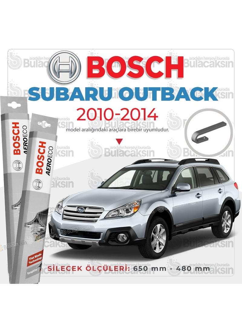 BOSCH Subaru Outback Banana Wiper Set (2010-2014) Aeroeco  - Image 1