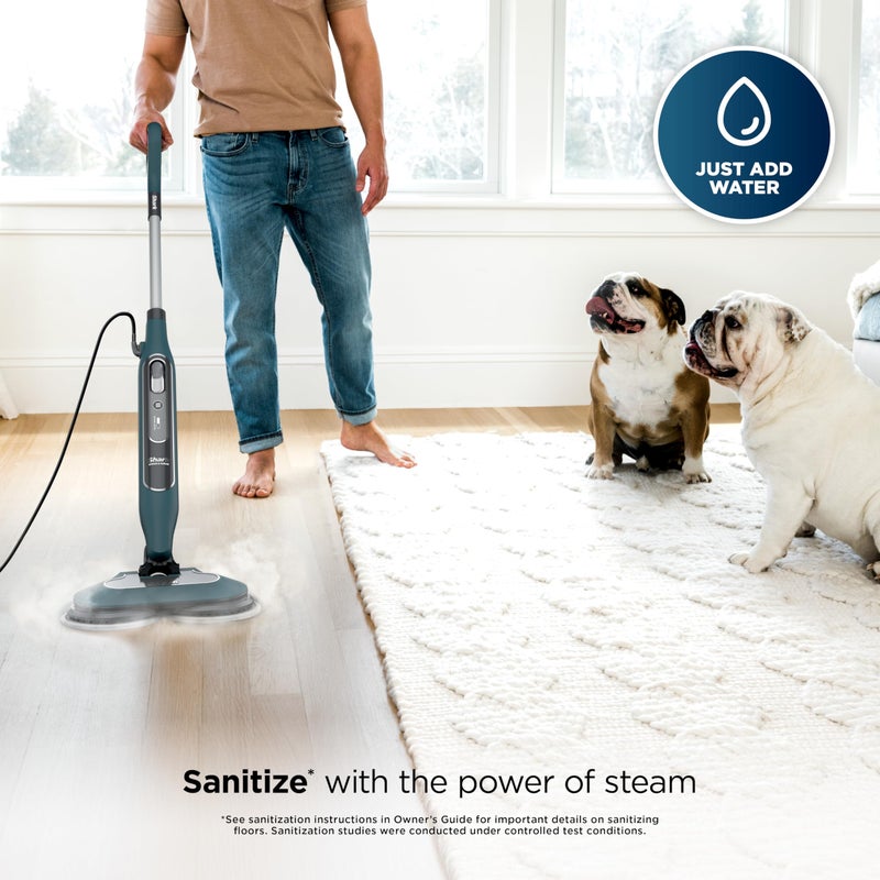 Shark Steam & Scrub All-in-One Scrubbing and Sanitizing Hard Floor Steam Mop, 2 Steam Modes, 2 Dirt Grip Soft Scrub Pads Included, XL Removable Water Tank, Swivel Steering, Teal, S8002BRN - Image 3