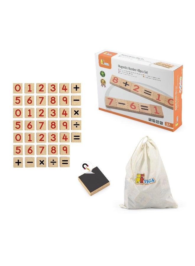 Viga Magnetic Number - 40pcs Set - Image 1