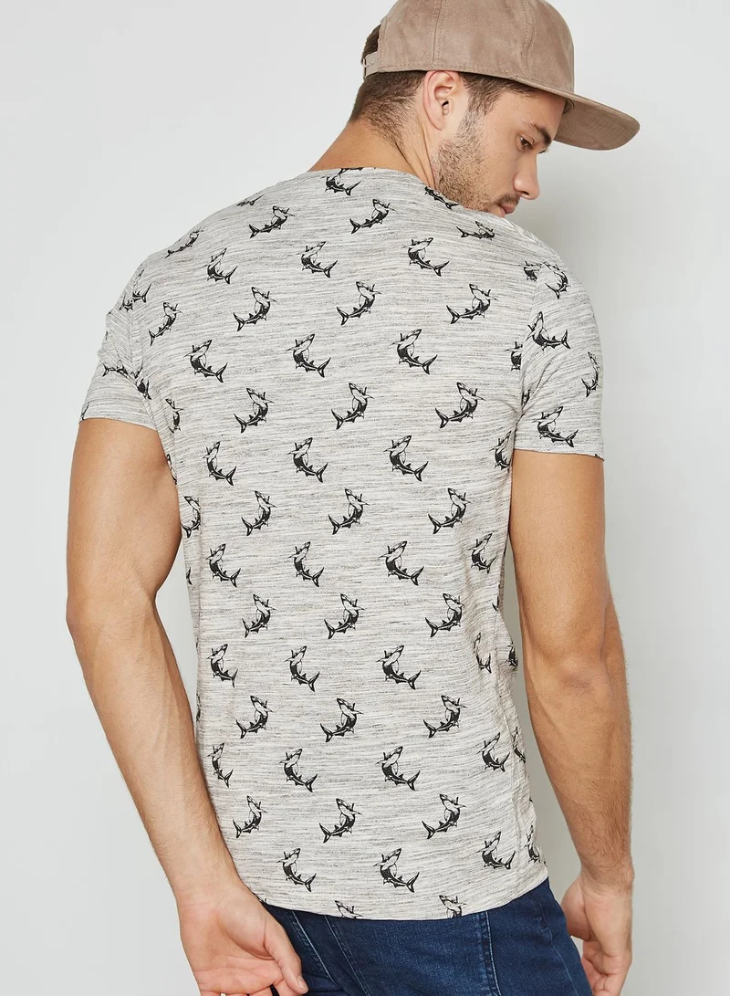 BRAVE SOUL Mako Crew Neck T-Shirt