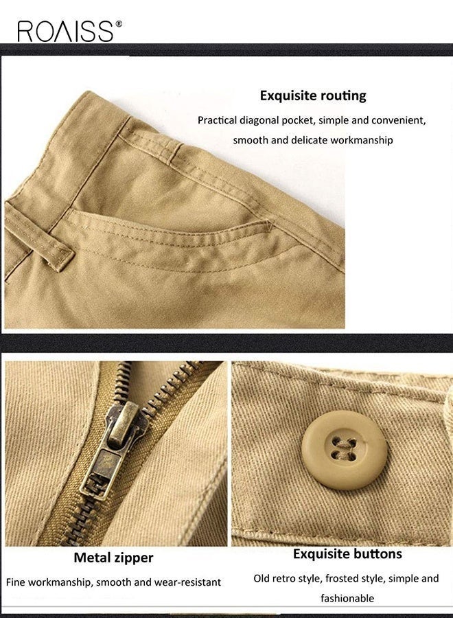 roaiss Men's Lightweight Cargo Trouser Hiking Pants Army Combat Work Pants Casual Pants with 6 Pocket, Outdoor Plus Size Track Pants for Men Dark Grey - Image 5