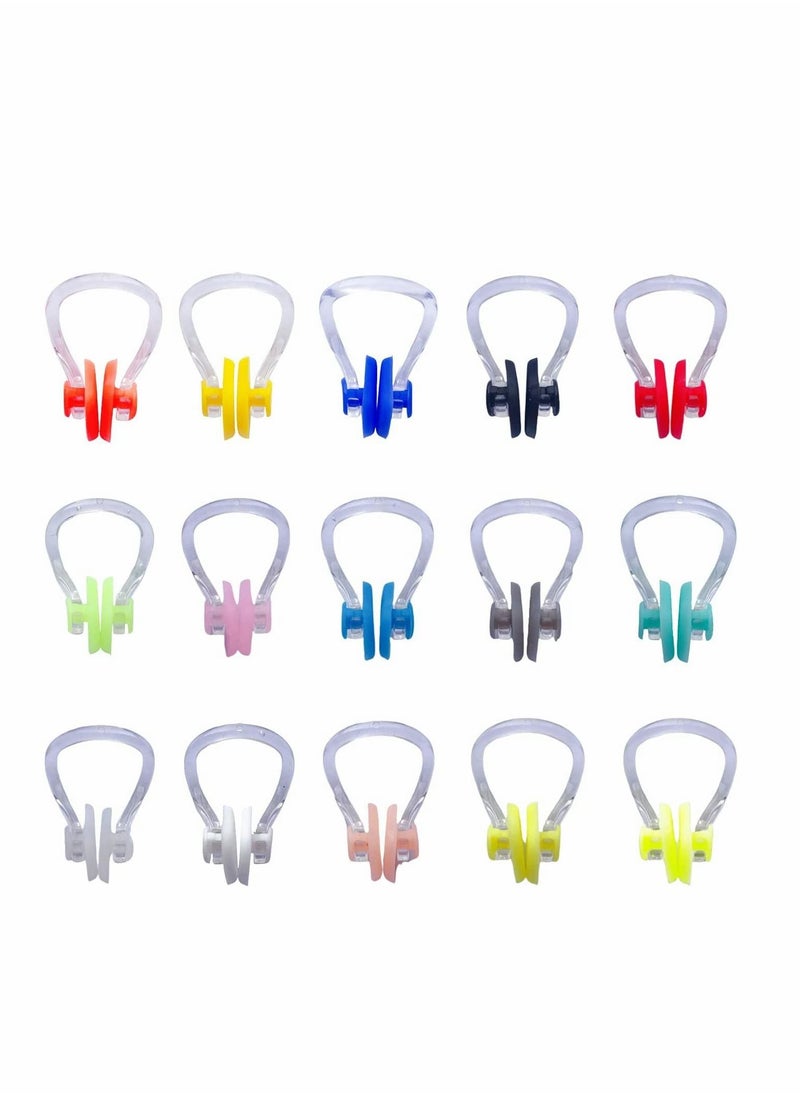 KASTWAVE Nose Clips Swimming, Waterproof Silicone Nose Plugs Kids Swimming Nose Clip for Beginners Men Women Adult Children, Swim Nose Training Protector for Swimming Free Diving, 15 Colors  - Image 1