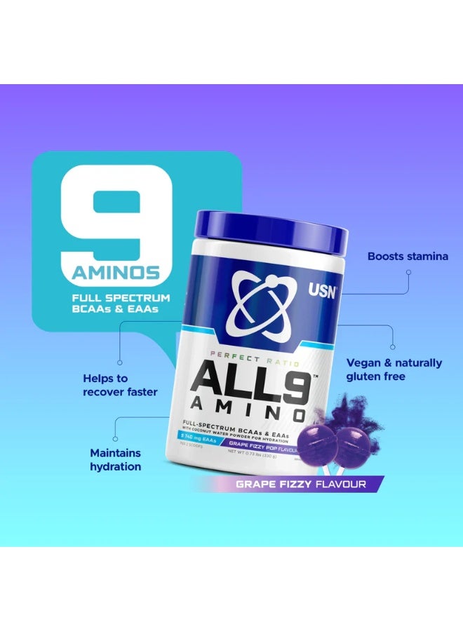 Usn ALL 9 Amino 330g Pineapple Flavor - Image 3