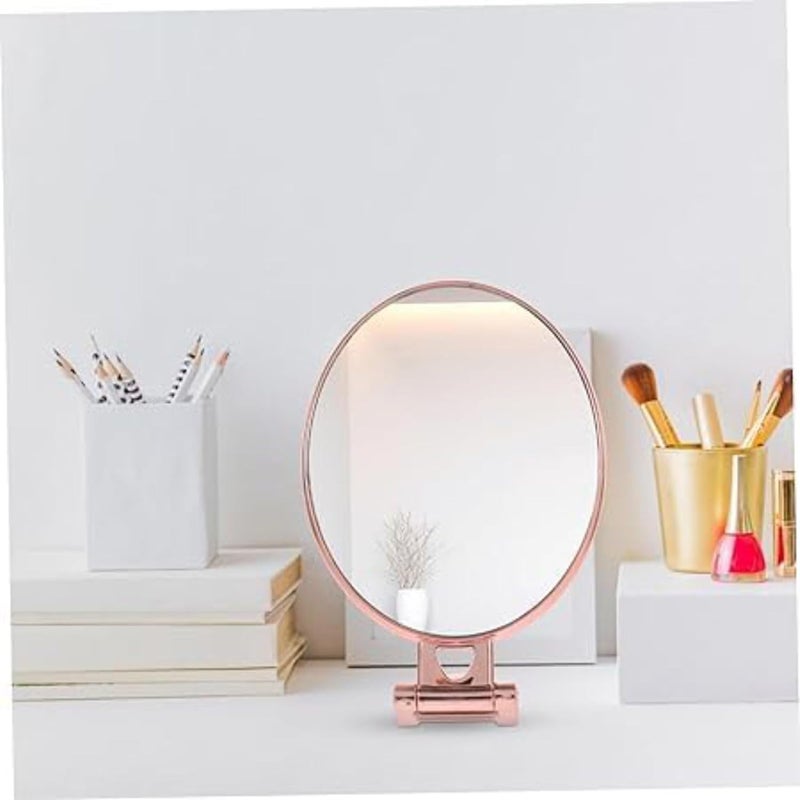 BIRMON BIRMON Handheld Mirror Decorative Portable Handheld with Small Handle Cosmetic Mirror Double Sided Attractive Frame Magnifying Handheld Antique for Travel Multicolor  - Image 5