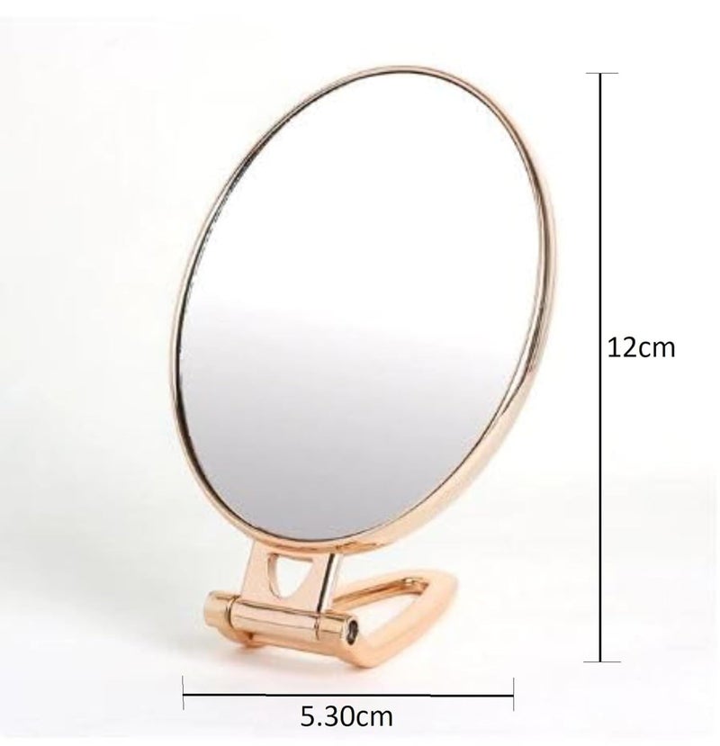 BIRMON BIRMON Handheld Mirror Decorative Portable Handheld with Small Handle Cosmetic Mirror Double Sided Attractive Frame Magnifying Handheld Antique for Travel Multicolor  - Image 2