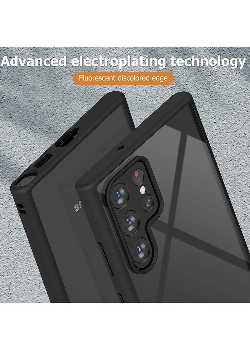 Raxoom Compatible with Samsung Galaxy S22 Ultra Case, Clear Thin Slim Crystal Transparent Shockproof Bumper Cover for Samsung S 22 Ultra 5G (2022) (Black) - Image 5