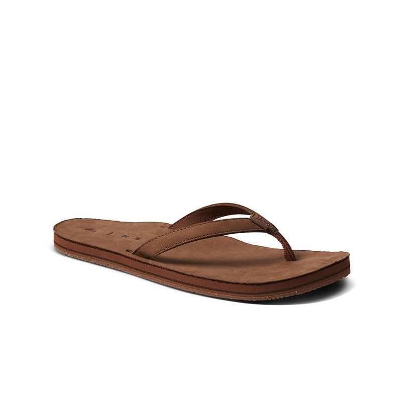 Reef Solana Leather Womens Flip Flop, Premium Leather, Non Marking Outsole, Classic Brown, 8 - Image 5