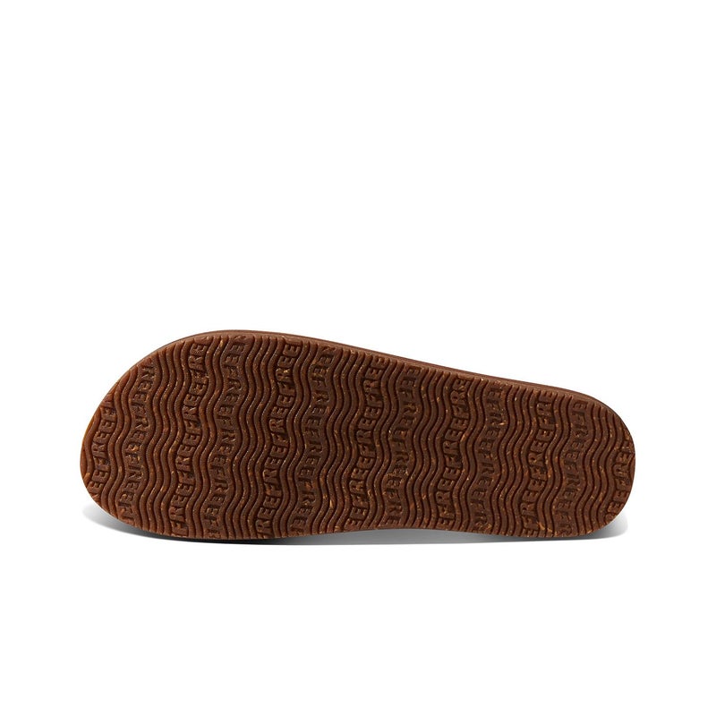 Reef Solana Leather Womens Flip Flop, Premium Leather, Non Marking Outsole, Classic Brown, 8 - Image 4