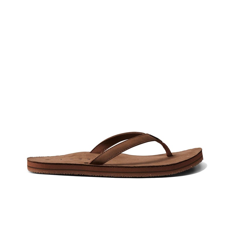 Reef Solana Leather Womens Flip Flop, Premium Leather, Non Marking Outsole, Classic Brown, 8 - Image 3