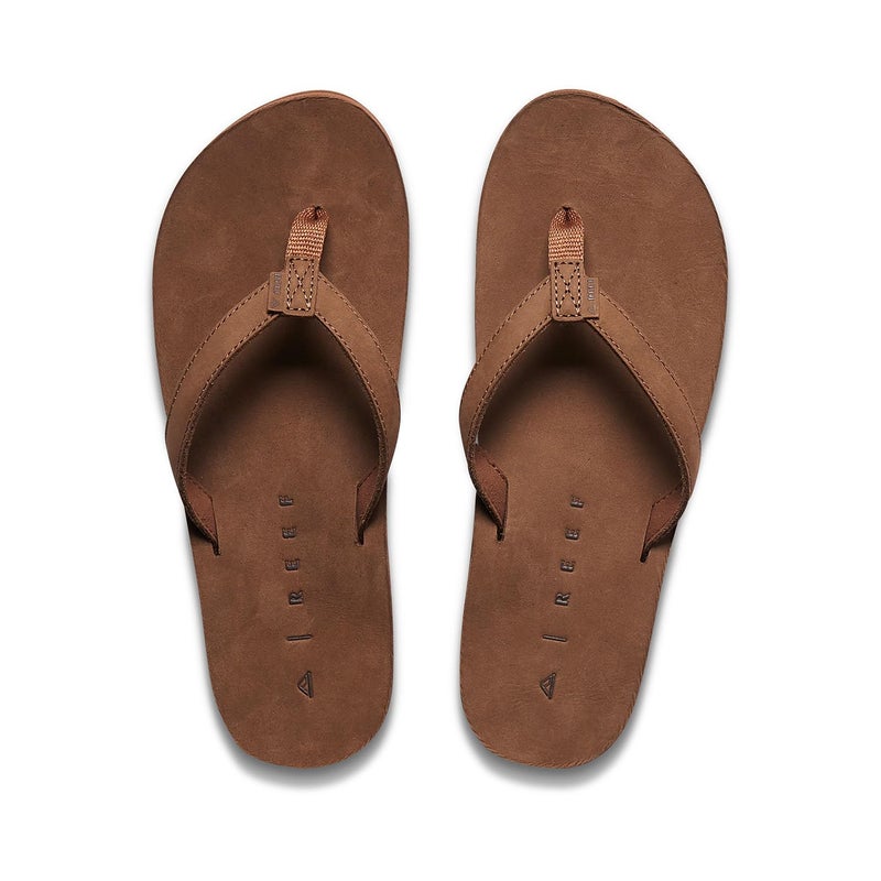 Reef Solana Leather Womens Flip Flop, Premium Leather, Non Marking Outsole, Classic Brown, 8 - Image 2