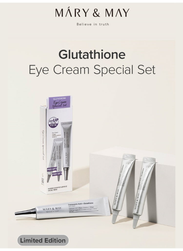 MARY & MAY Mary&May Glutathione Eye Cream Set – Brightening & Anti-Aging - Image 3