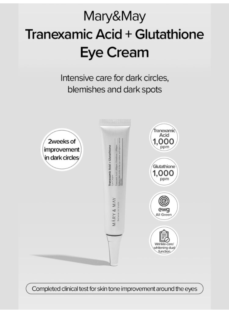 MARY & MAY Mary&May Glutathione Eye Cream Set – Brightening & Anti-Aging - Image 5