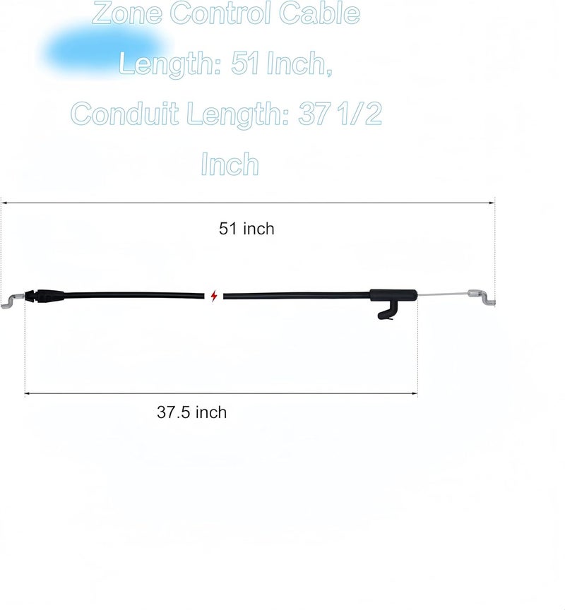 ZLLITONS 946-04661A 746-04661A 746-04661A 946-04661 Control Cable Fits MTD, Troy-Bilt, Craftsman, Yard Machines, Cub Cadet, Yard Man, Bolens, Murray Lawn Mowers - Image 5