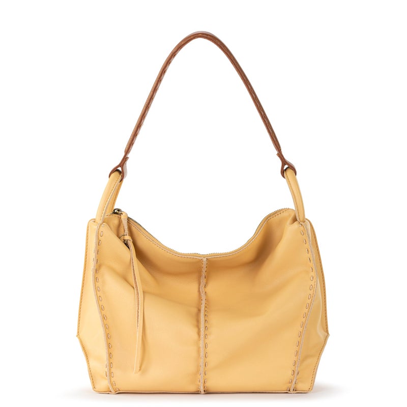 The Sak Los Feliz Hobo in Leather, Lined, Roomy Shoulder Purse, Buttercup - Image 1