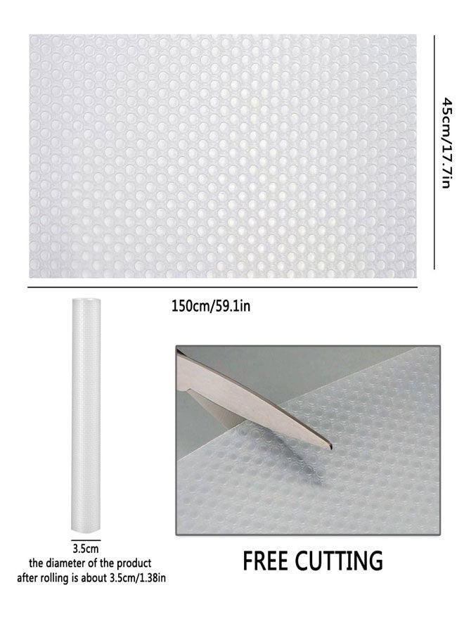 HAWAWA Clear Shelf Liners,Waterproof Kitchen Drawer Mats, Non-Adhesive EVA Cupboard Protector, Cabinet Lining, Easy to Cut Refrigerator Liner(Polka Dot) - Image 2