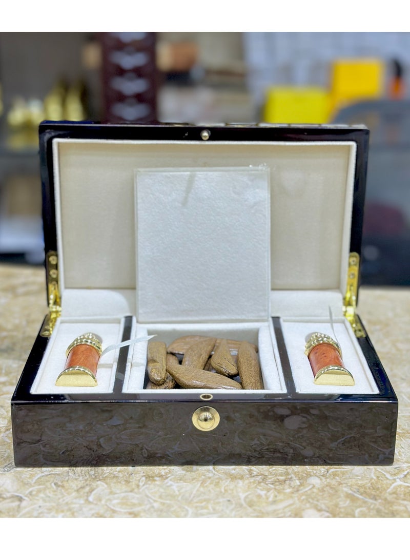 عود موروكي عود بريميوم 60 جرام، مخلطة عود 6 مل، العود العربي 6 مل - Image 1