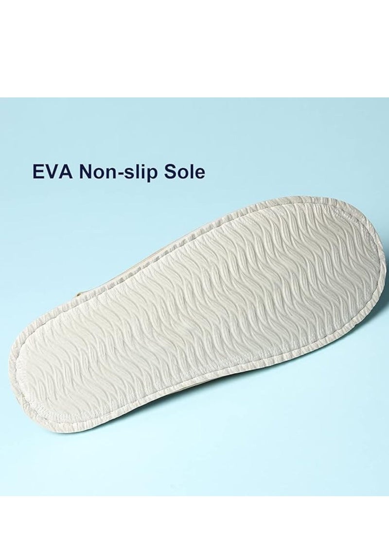 KCDMBUE 5 Pairs Disposable Closed Toe Spa Slippers, Washable Coral Fleece Guest Slippers for Women and Men, Ideal for Home, Hotels, Housewarming, Travel & Indoor Use (Grey)  - Image 5