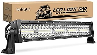 Nilight Nilight 18040C-A 22 Inch 480W Triple Row Flood Spot Combo Bar Driving Led Off Road Lights SUV Ute ATV Truck 4x4 Boat, 2  - Image 1