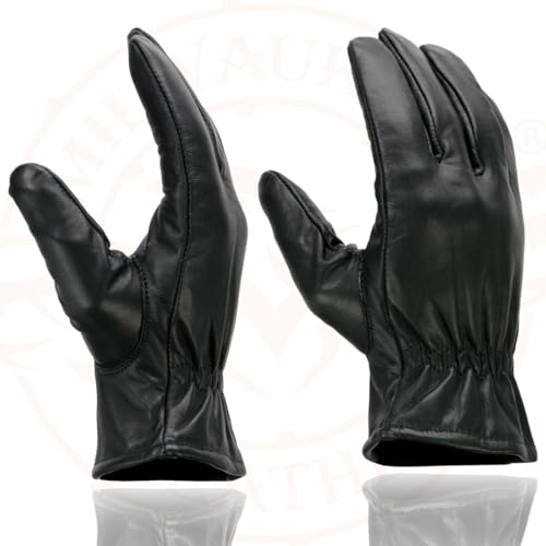 Milwaukee Leather SH734 Mens Black Thermal Lined Leather Motorcycle Hand Gloves WSinch Wrist Closure Medium - Image 3