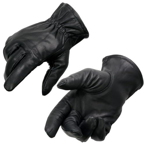 Milwaukee Leather SH734 Mens Black Thermal Lined Leather Motorcycle Hand Gloves WSinch Wrist Closure Medium - Image 1