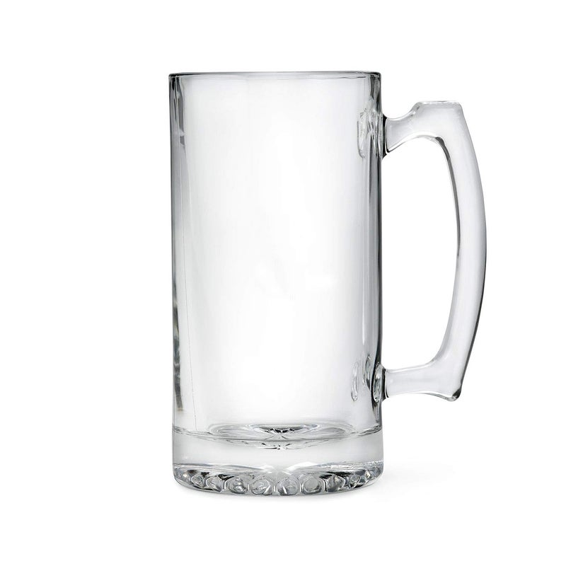 WEDDINGSTAR Personalized Large 25oz Glass Beer Mug Gift Custom Engraved Monogram Non Customizable