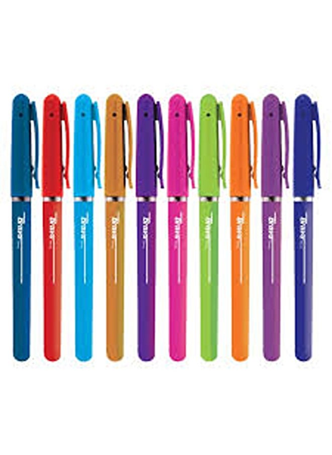 Bravo Bravo Ballpoint Pens Fancy Different Color Pack of 10 pens  - Image 2