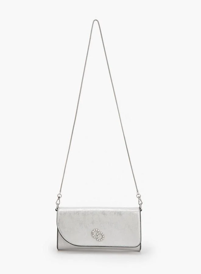 Celeste Textured Crossbody Bag With Detachable Chain Strap