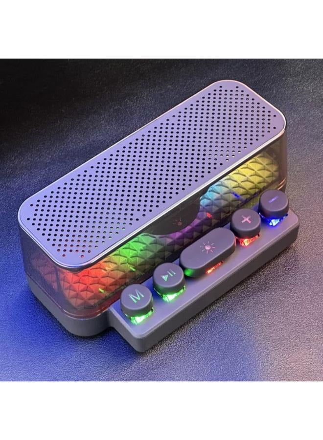 Colorful Bluetooth speaker luminous subwoofer hifi sound quality gaming atmosphere light desktop Bluetooth speaker  - Image 1