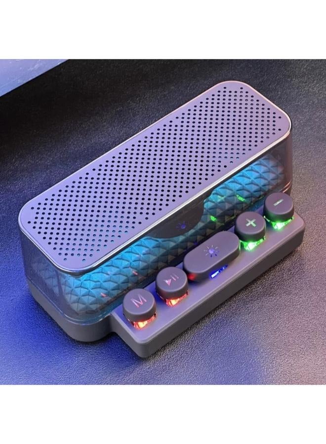 Colorful Bluetooth speaker luminous subwoofer hifi sound quality gaming atmosphere light desktop Bluetooth speaker  - Image 5
