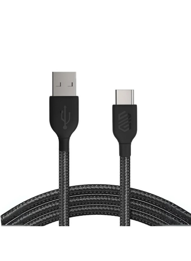Smart Gate Cable braided USB-A to USB-C Fast Shielded 3m Black - Image 3