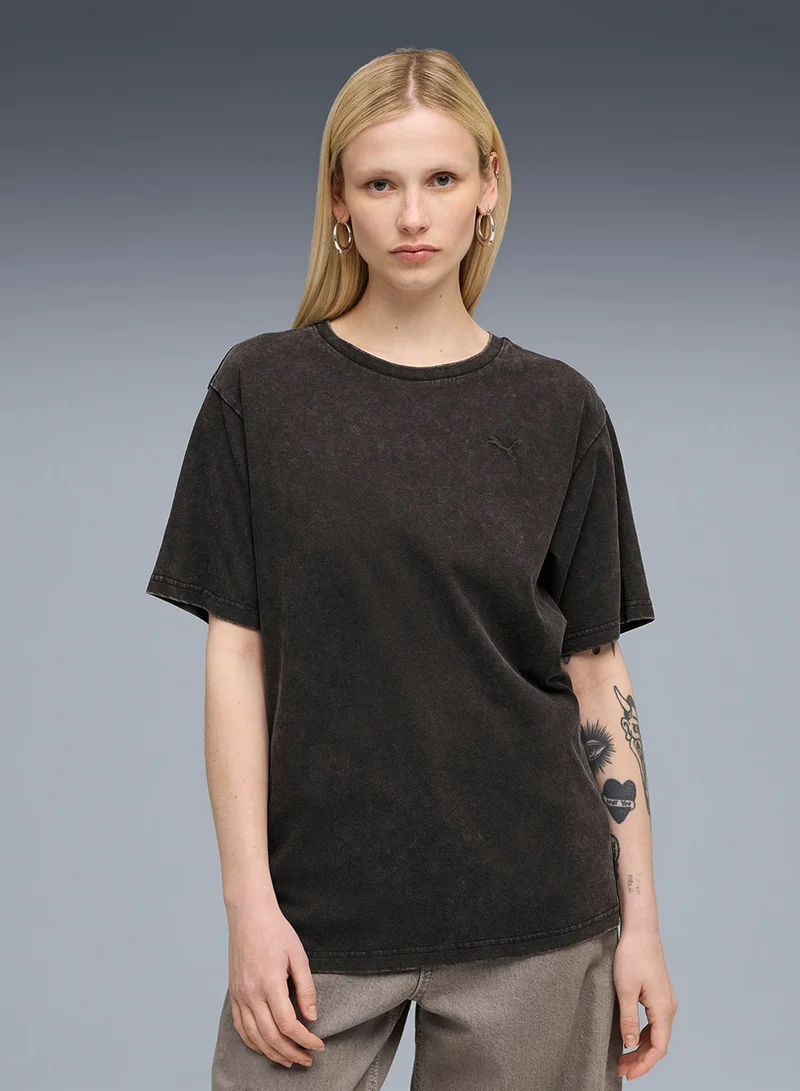 Women's tee Elevated Essentials Acid Wash